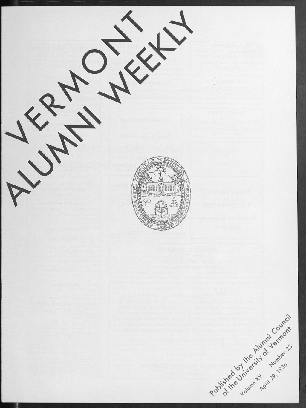 Miniature of Vermont Alumni Weekly vol. 15 no. 23