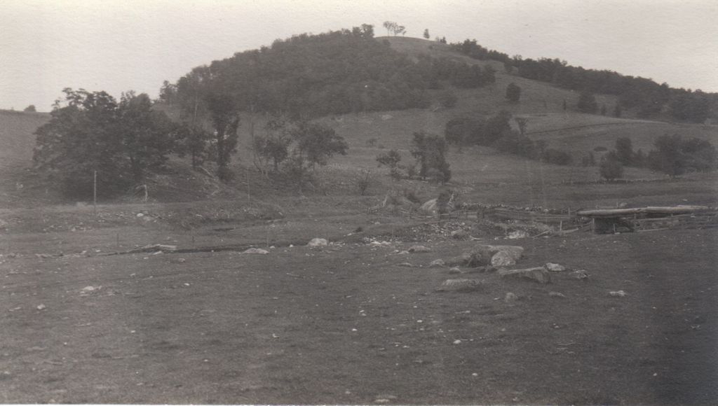 Miniature of Cleared hill and fence