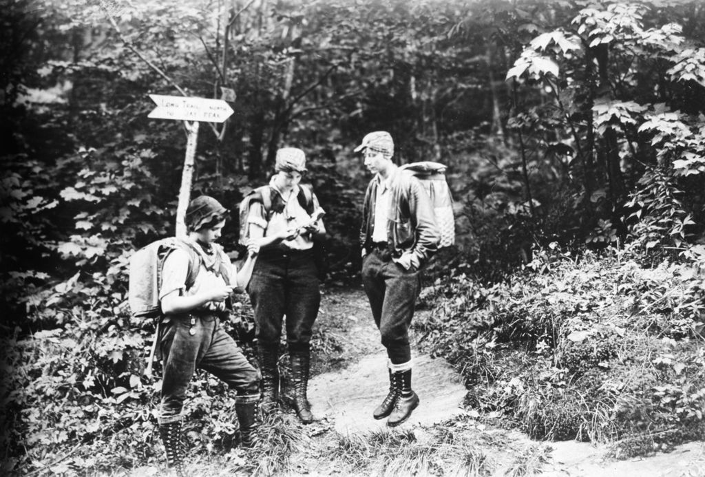 Miniature of Norris, Robbins, and Kurth on the Long Trail north to Jay Peak