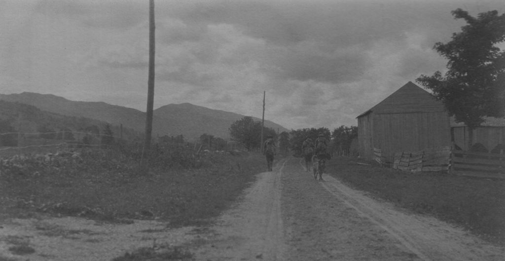 Miniature of Congdon party walking down a dirt road