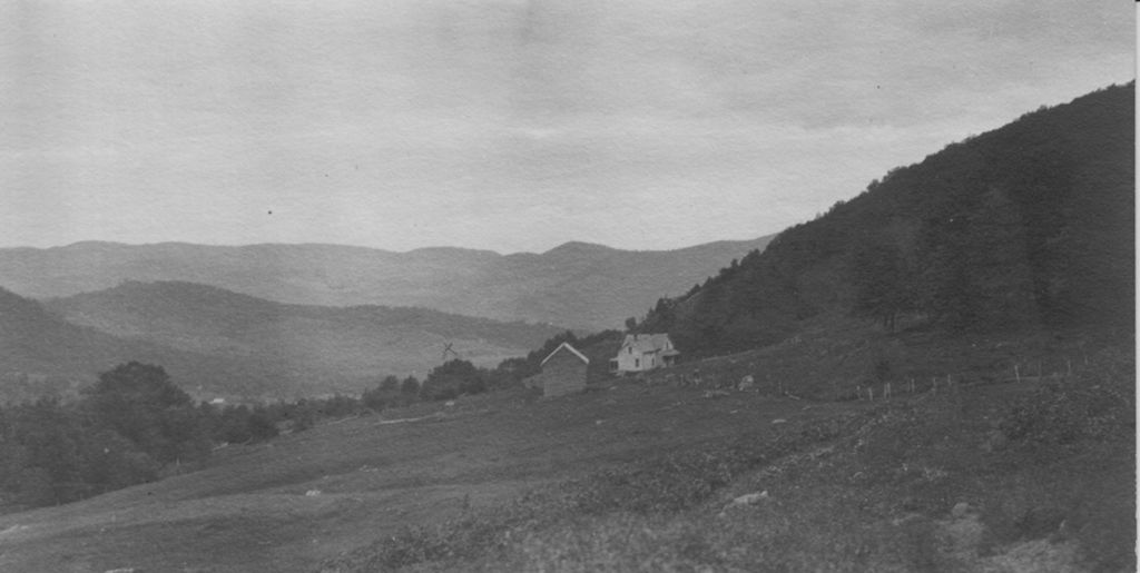 Miniature of View of Liberty Farm from where the Couching Lion trail enters a wood