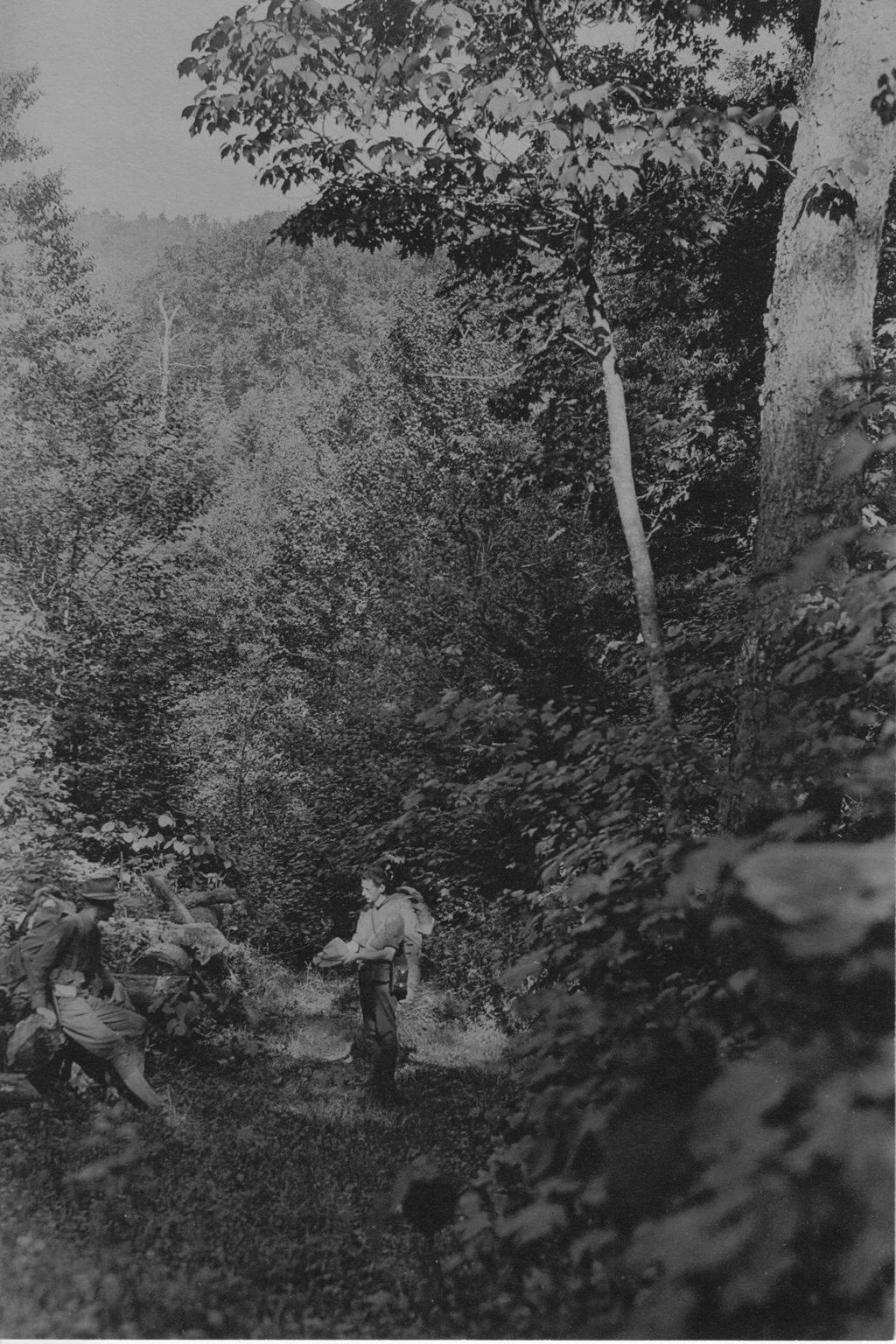 Miniature of Guardsmen taking a break along the trail