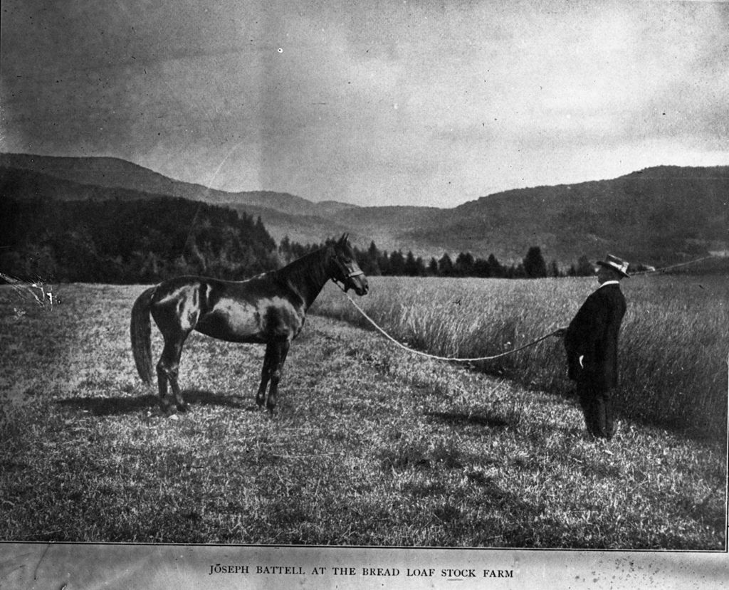 Miniature of Joseph Battell at the Bread Loaf stock farm