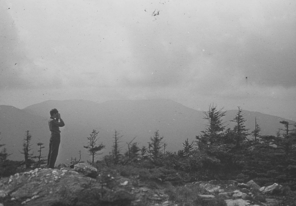 Miniature of Mrs. Woodrow Wilson and Breadloaf Mountain from Mount Grant