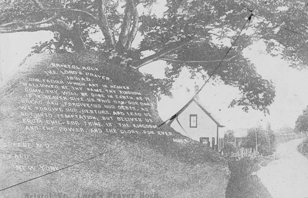 Miniature of Lord's Prayer Rock in Bristol, Vermont