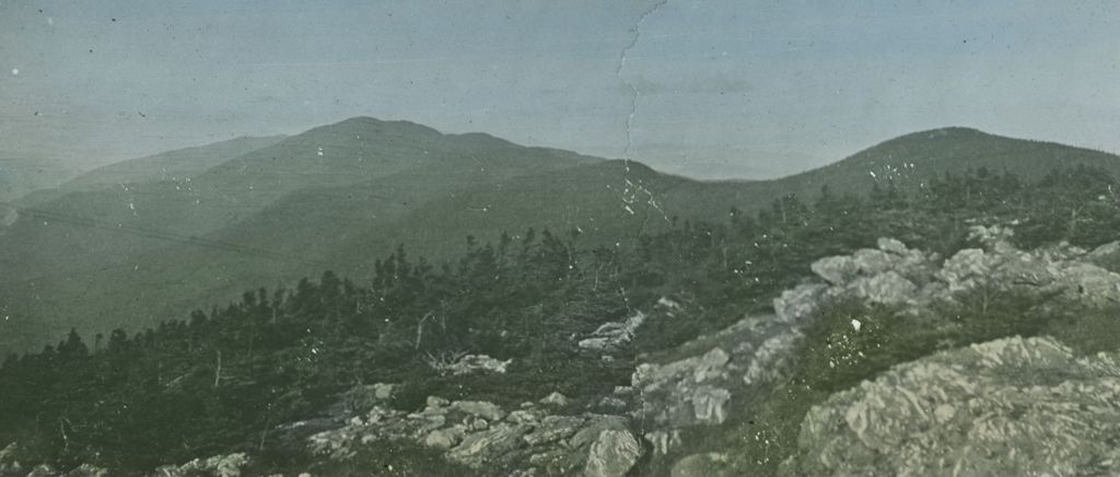 Miniature of Lincoln Peak and Mount Ellen from the summit of Mount Abraham