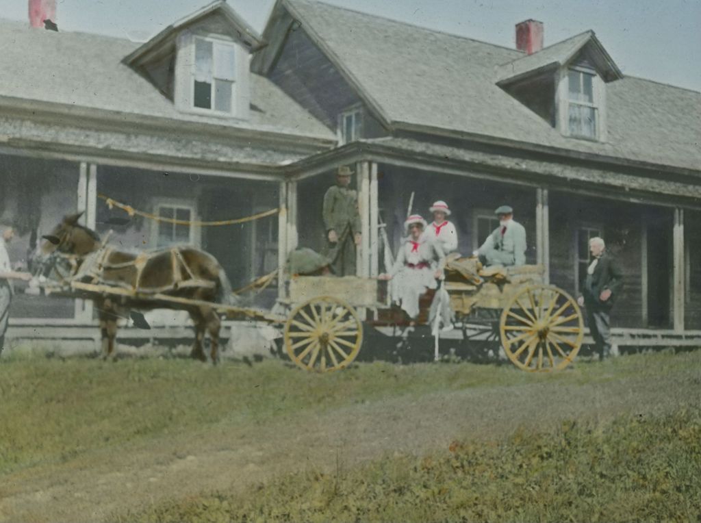 Miniature of Monroe Party leaving the Atkins House