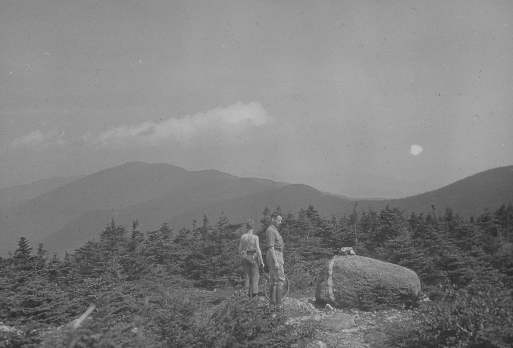 Miniature of Lyman Burnham and Captain Congdon looking north from Mount Abraham to Mount Ellen