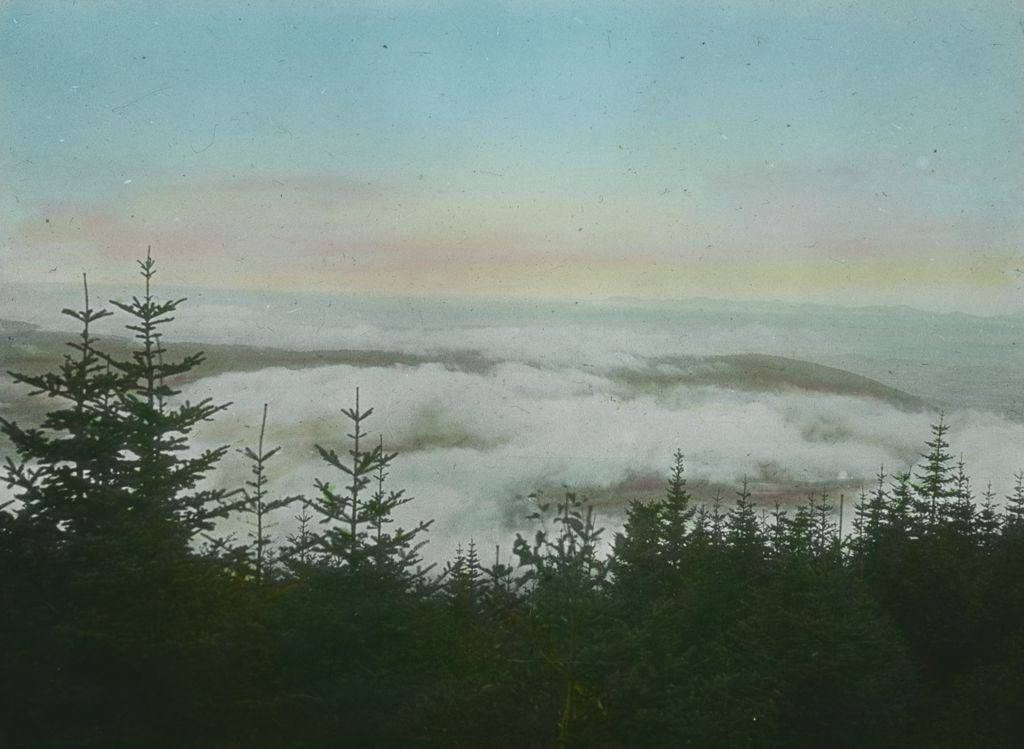 Miniature of West from the Battell Lodge early in the morning