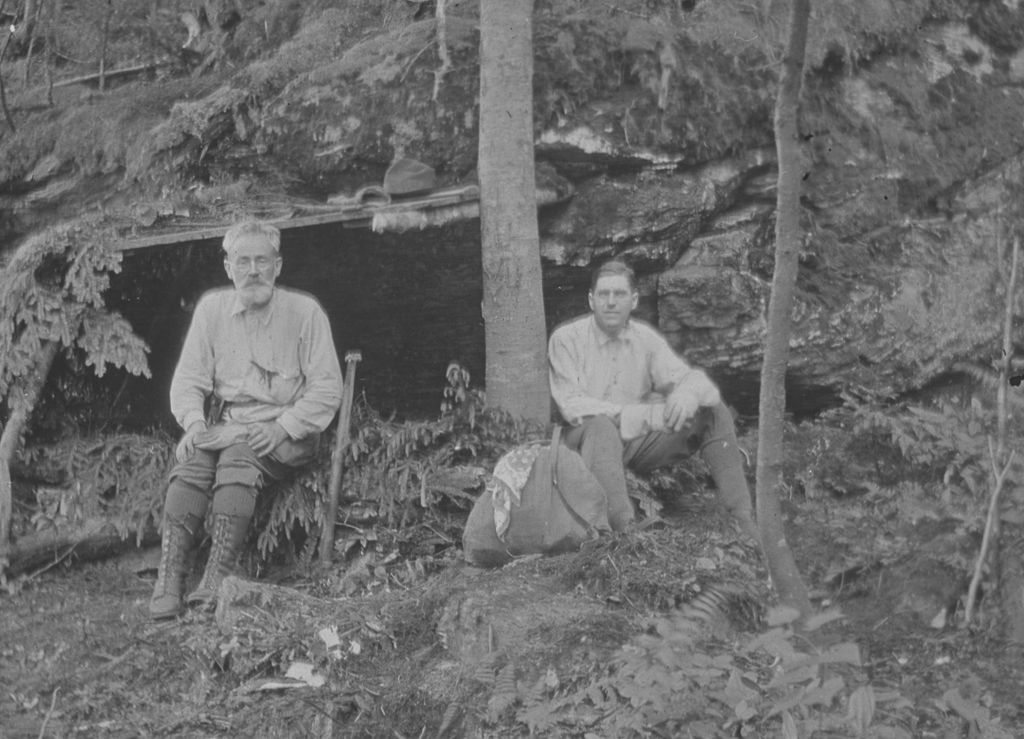 Miniature of William Seymour Monroe and Eugene Berry at Shelter Rock, Bolton Mountain