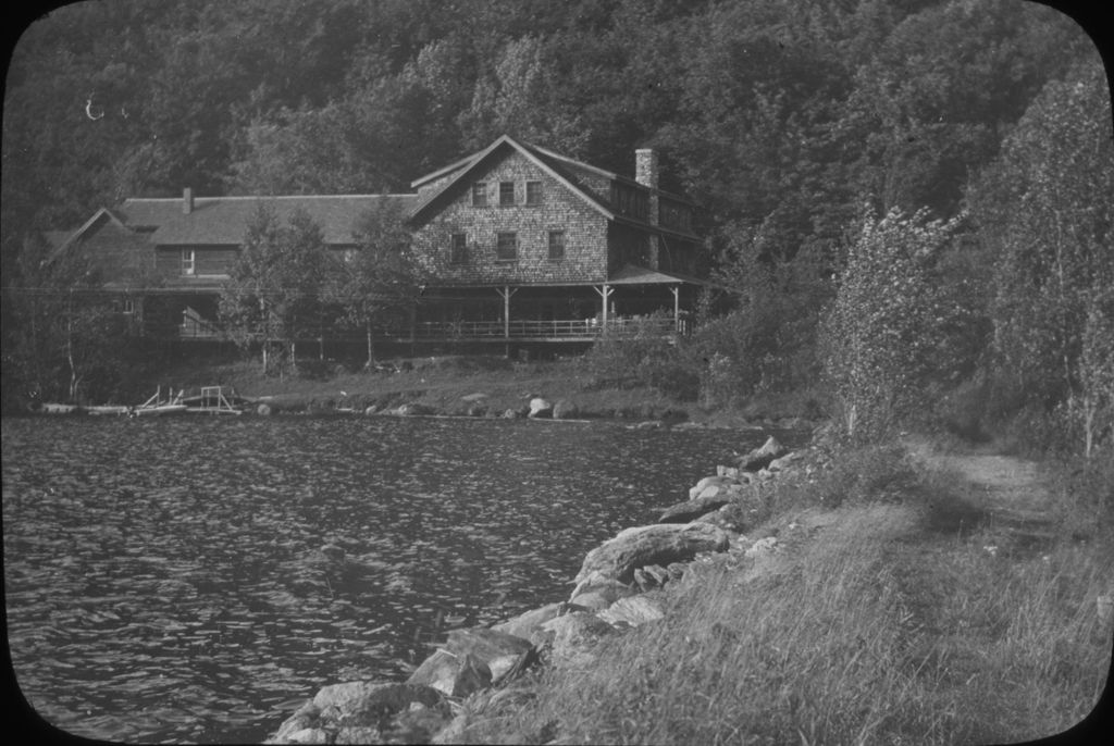 Miniature of Lake Mansfield Trout Club from the west end of the dam