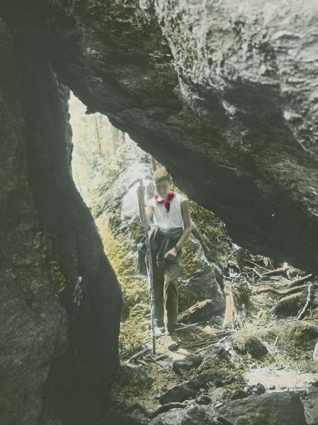 Miniature of Leverett T. Smith at the Needle's Eye on Mount Mansfield