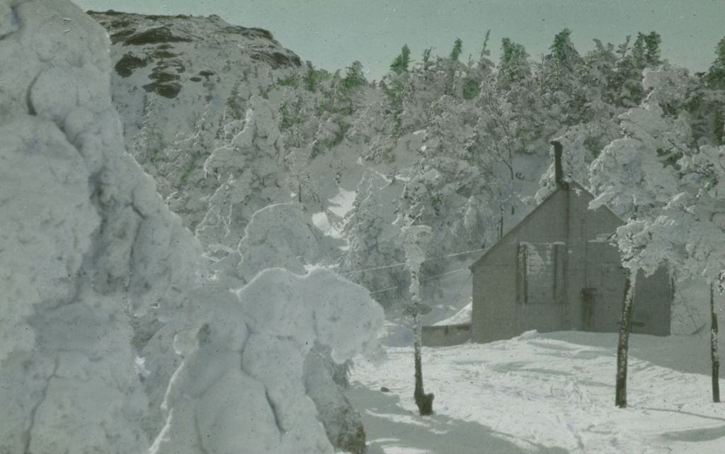 Miniature of Foresters Cabin on Couching Lion (Camel's Hump)