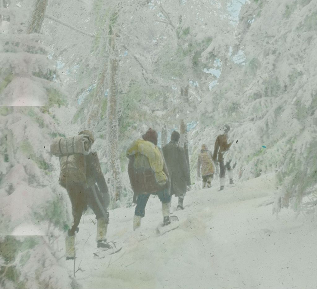 Miniature of Snowshoers on Couching Lion (Camel's Hump)