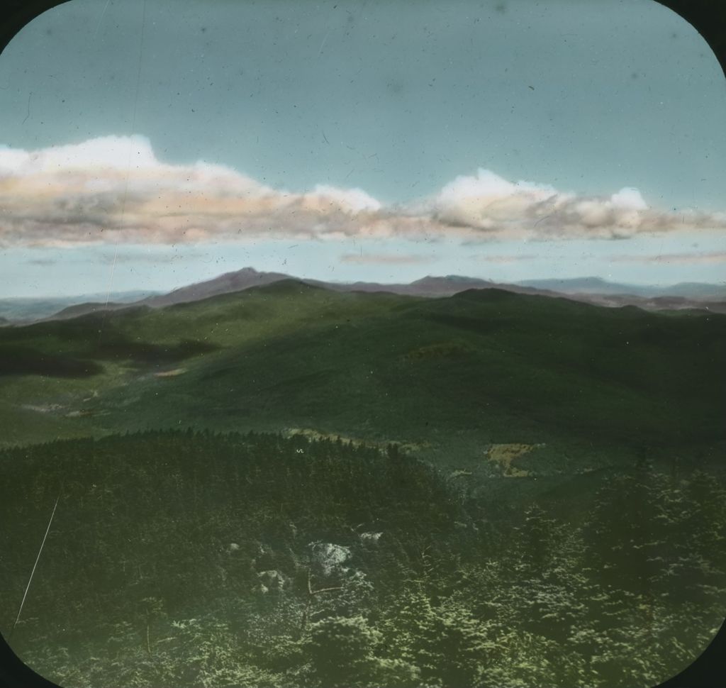 Miniature of Bolton Mountain and Mansfield from Couching Lion (Camel's Hump) in Duxbury, Vermont