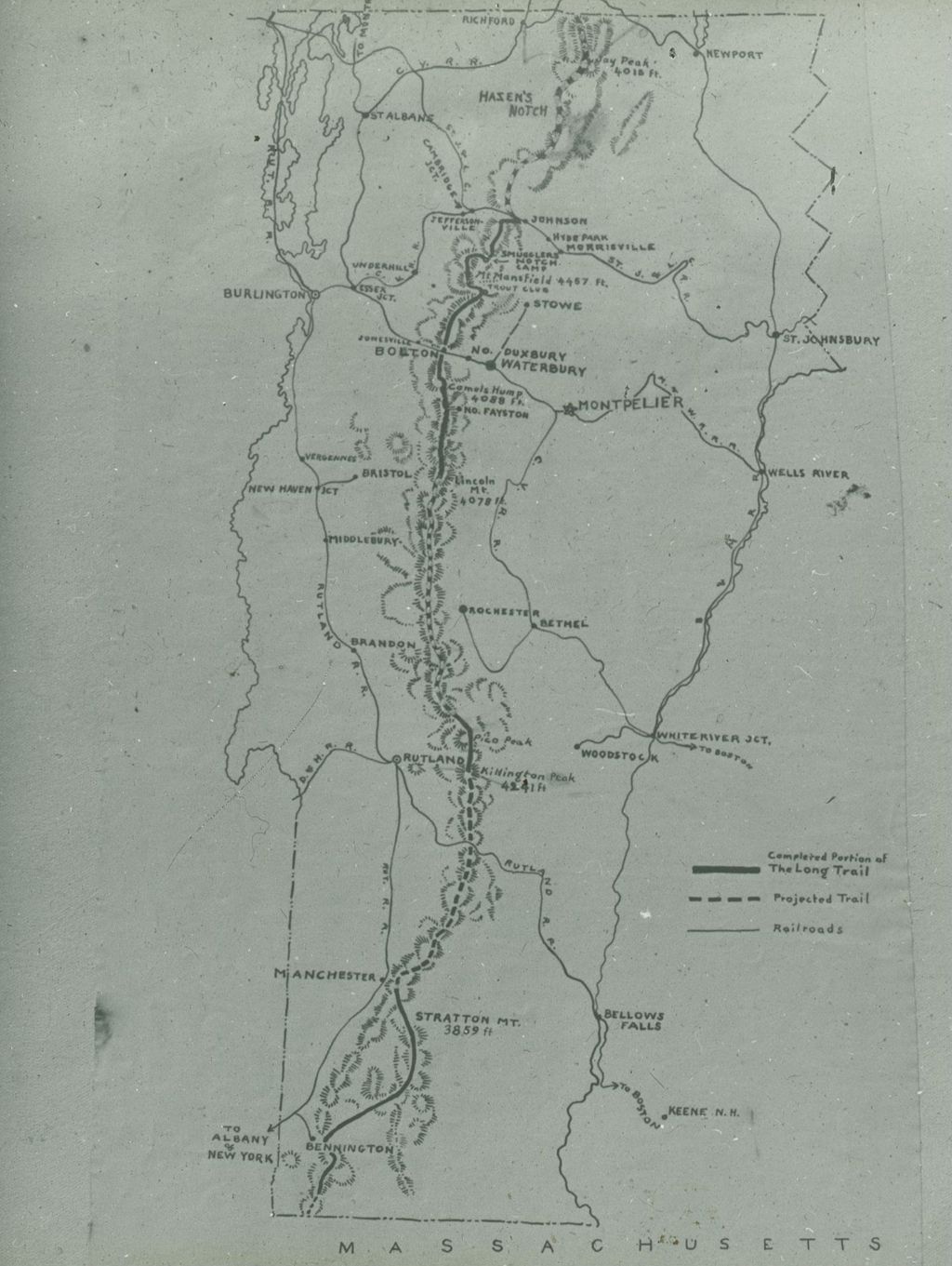 Miniature of Woodruff's map of Vermont