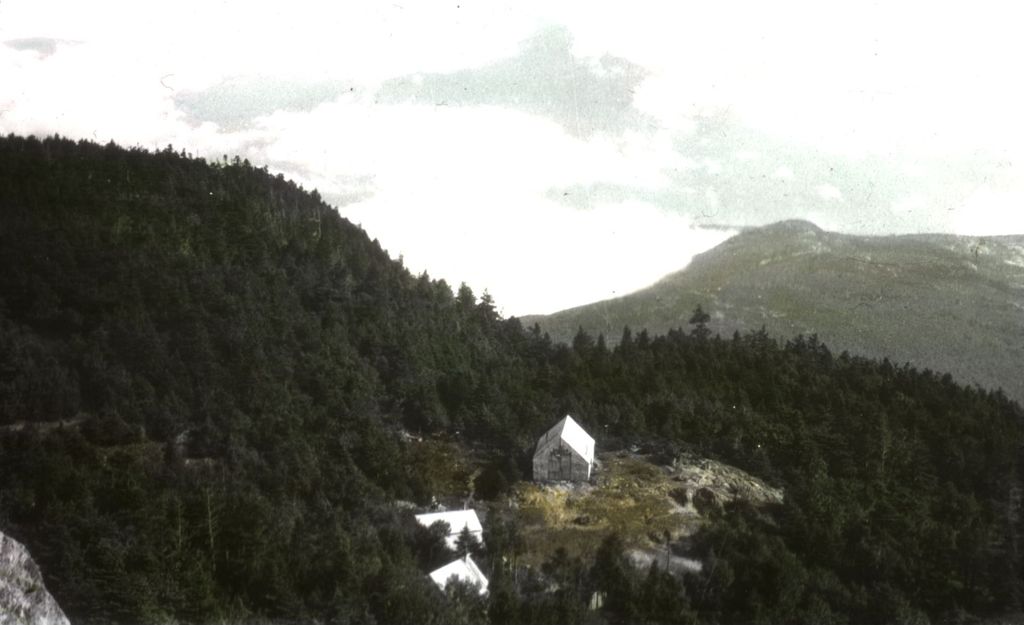 Miniature of 3 Huts on Couching Lion (Camel's Hump)