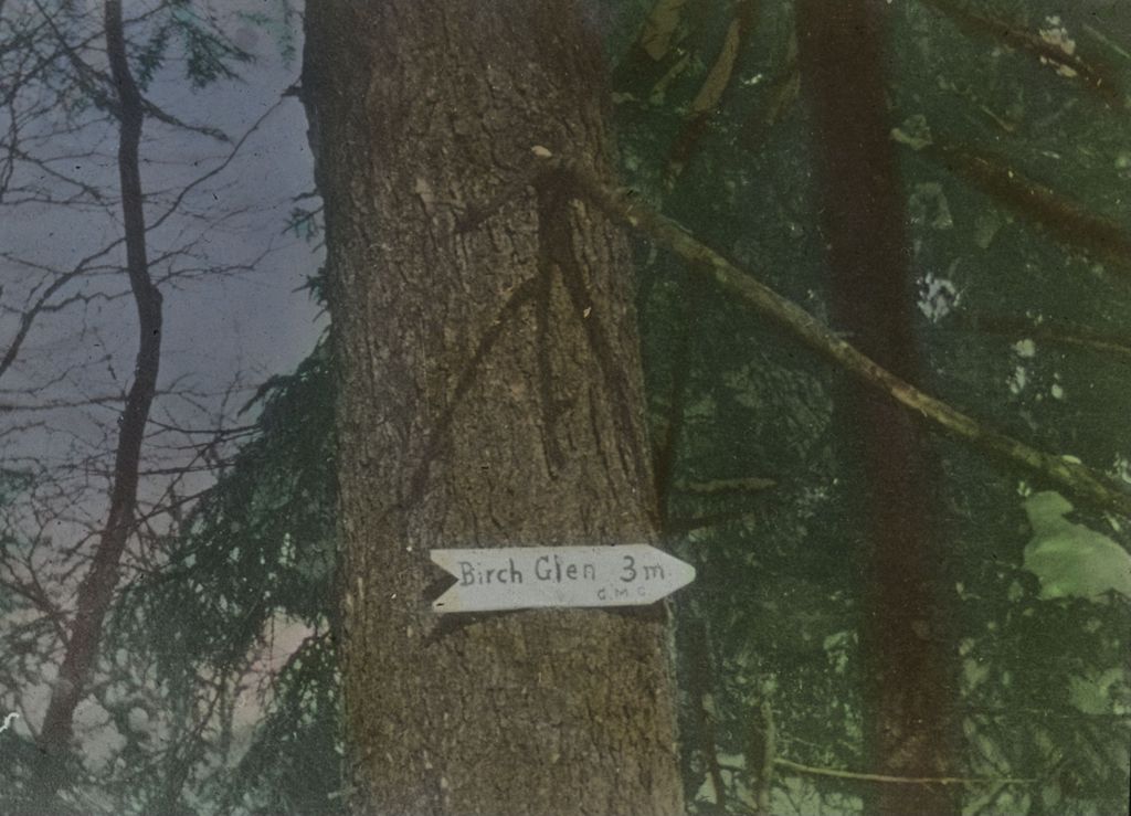 Miniature of Birch Glen sign on General Stark Mountain