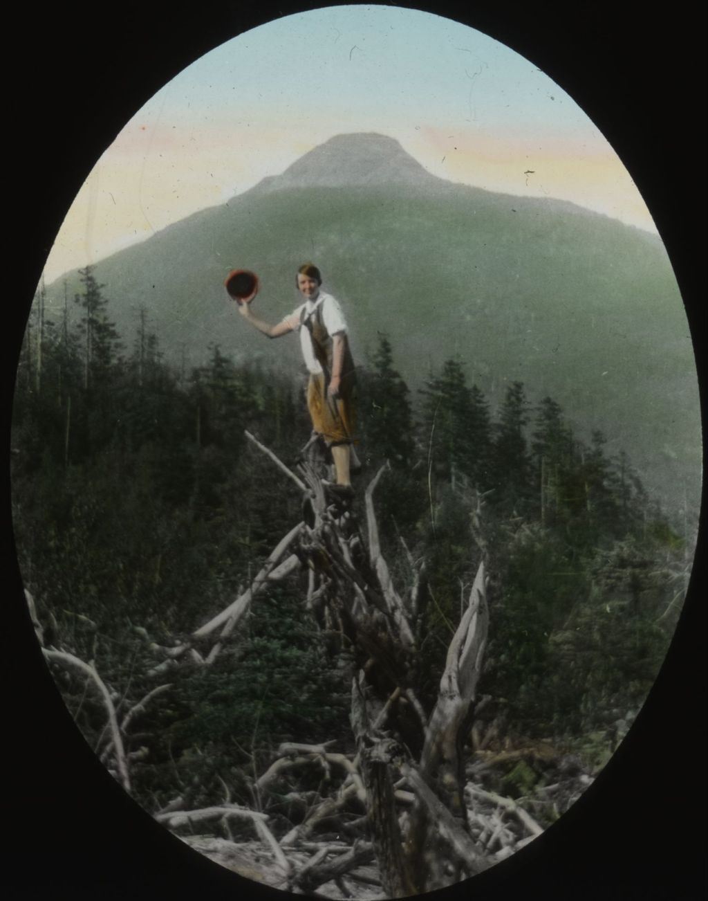 Miniature of Emily Drake Jackson en route to Couching Lion (Camel's Hump)