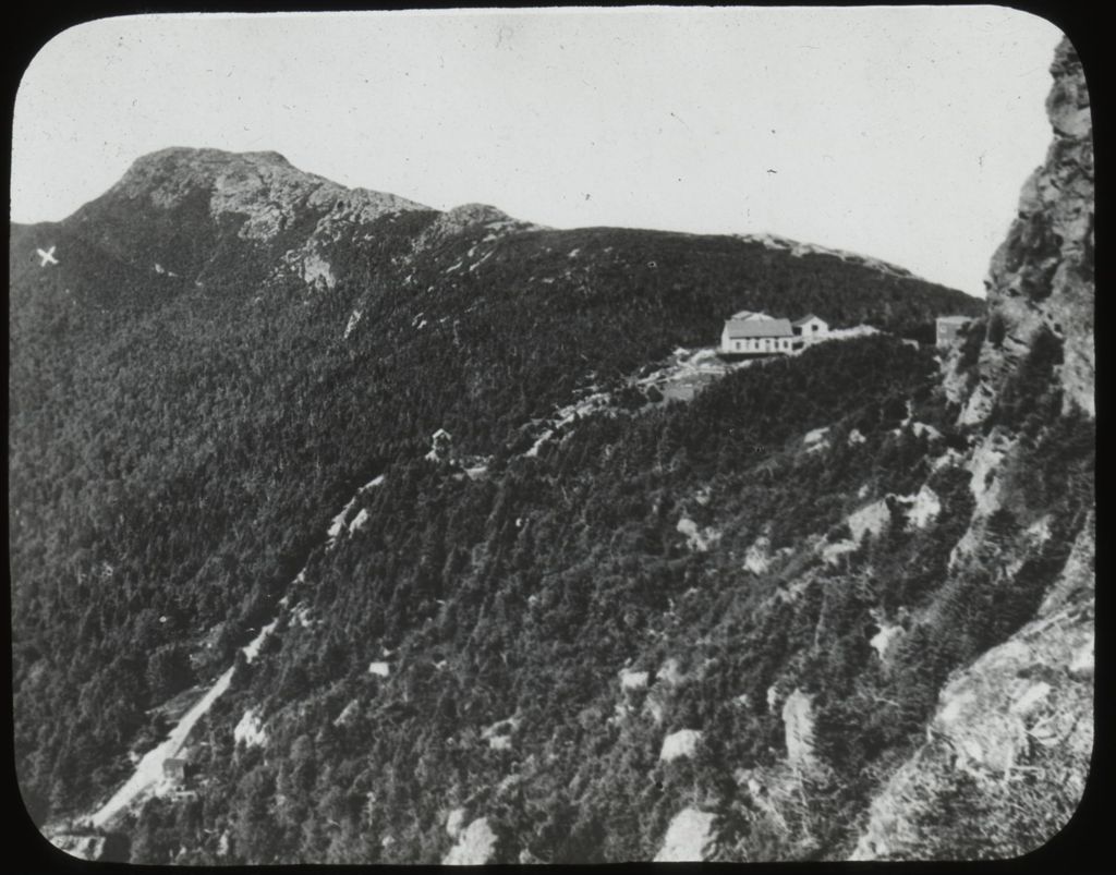 Miniature of Summit House on Mount Mansfield from afar