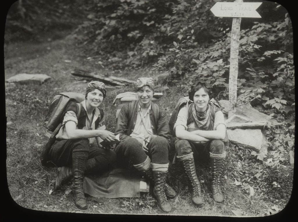 Miniature of Three Musketeers sitting at Hazens Notch