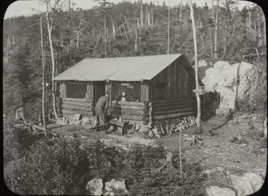 Miniature of Man outside of Glen Ellen Lodge