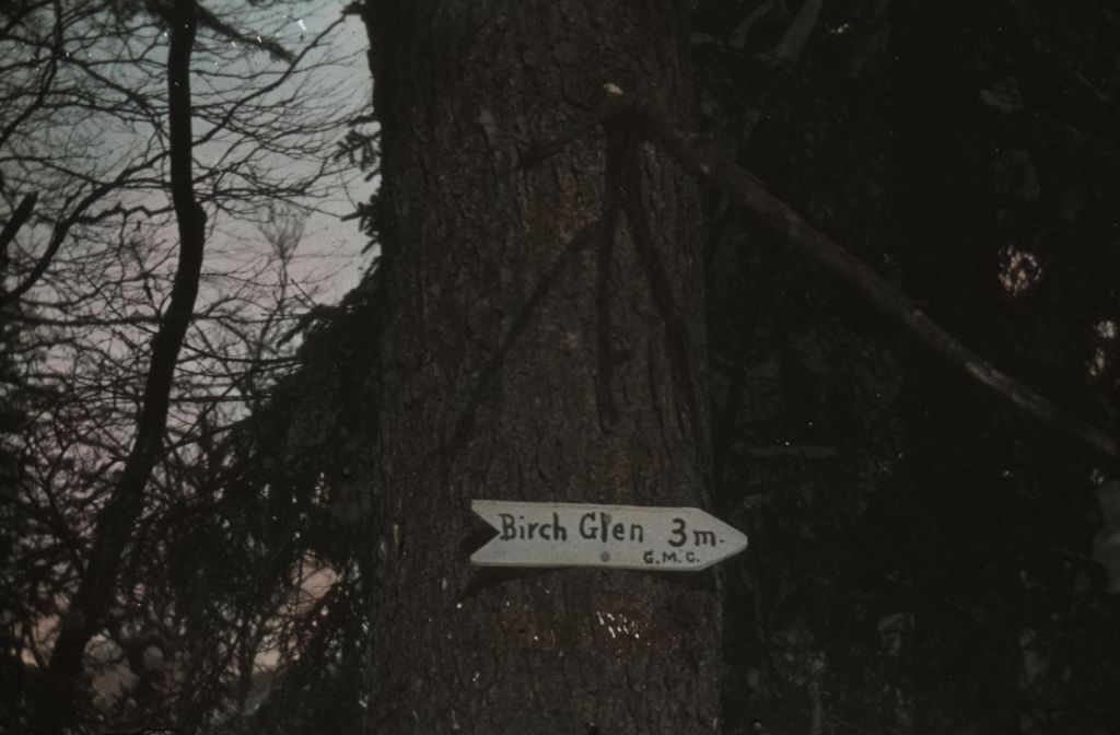 Miniature of Birch Glen sign on General Stark Mountain