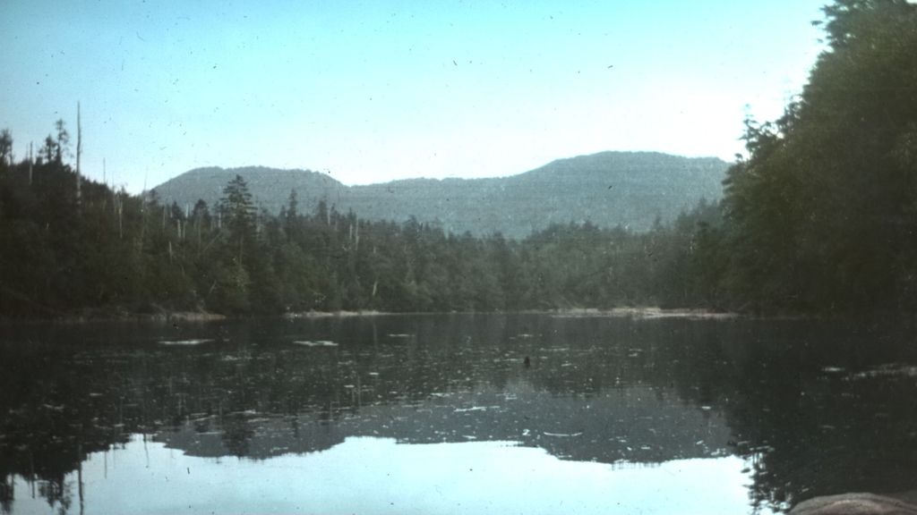 Miniature of Sterling Pond and mountain from the Moulds Trail