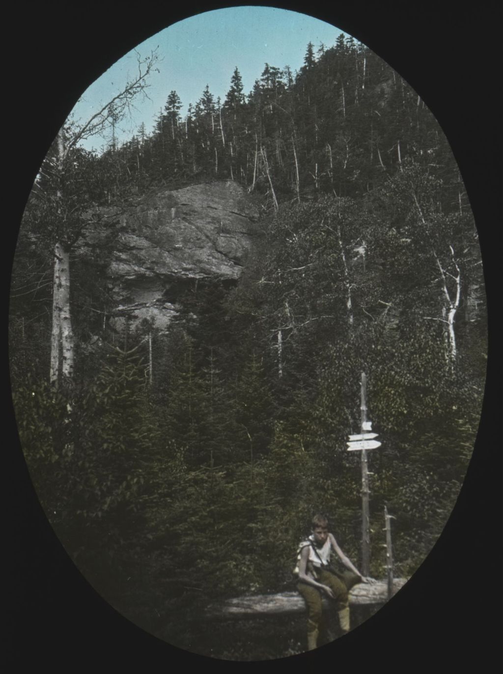 Miniature of Leverett Smith at a clearing on the trail north of Dunsmoor Lodge