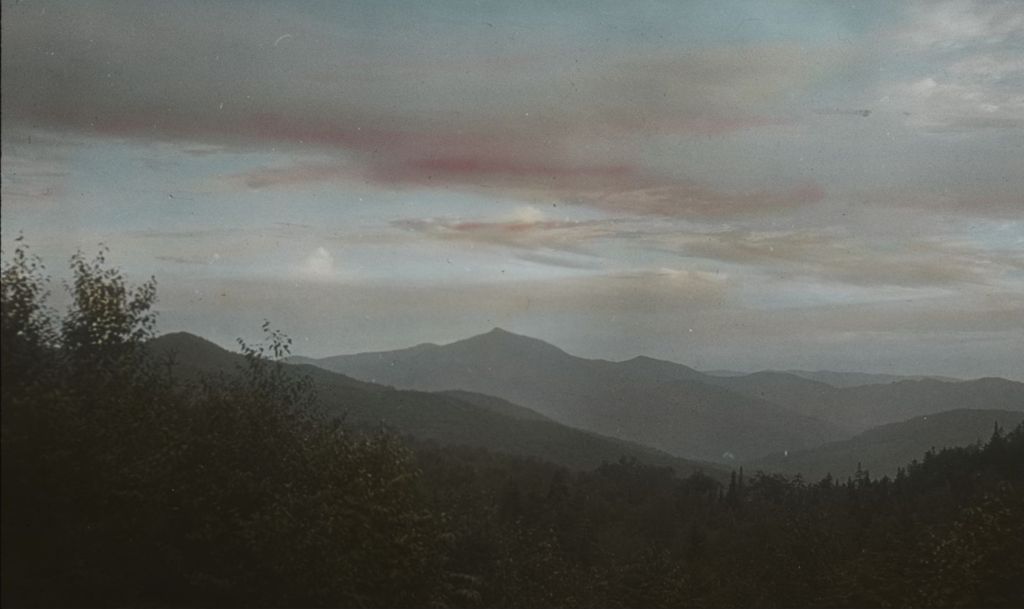 Miniature of Camel's Hump from Dunsmoor Lodge at sunset