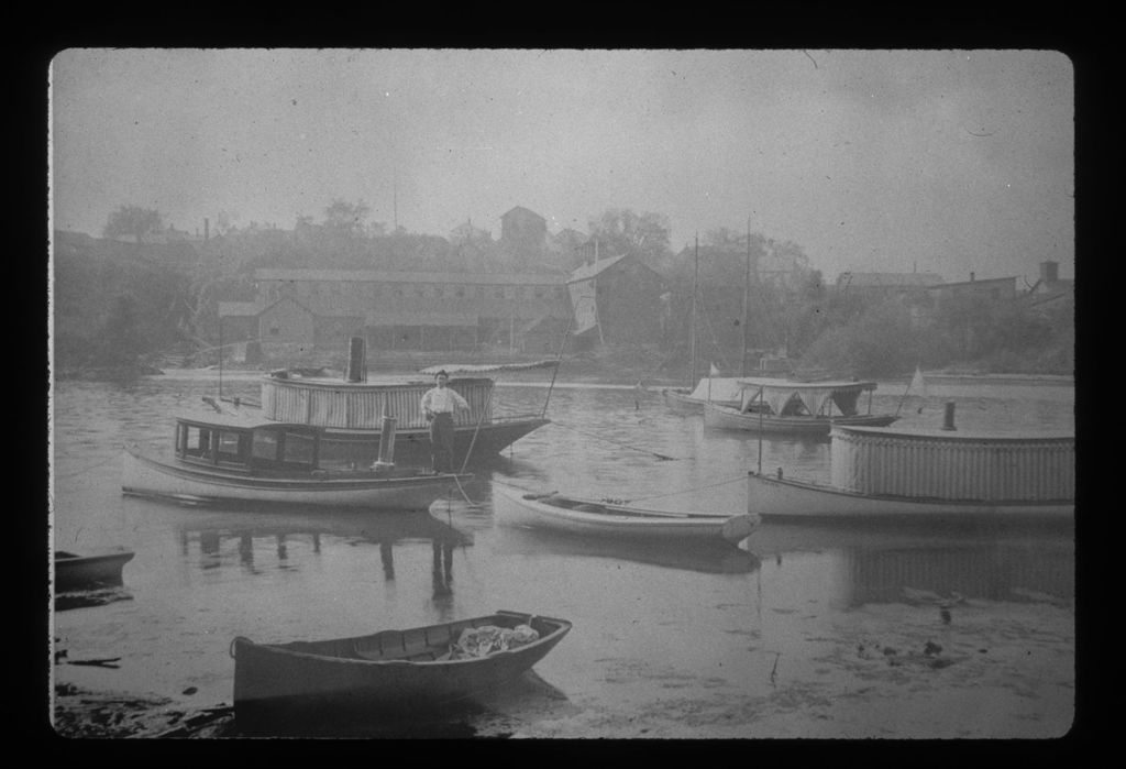 Miniature of Boats in harbor, Horse Nail Factory