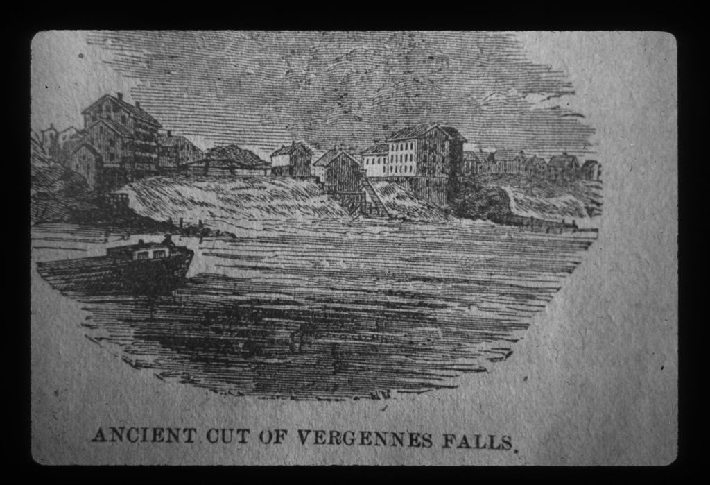 Miniature of Ancient cut of Vergennes Falls