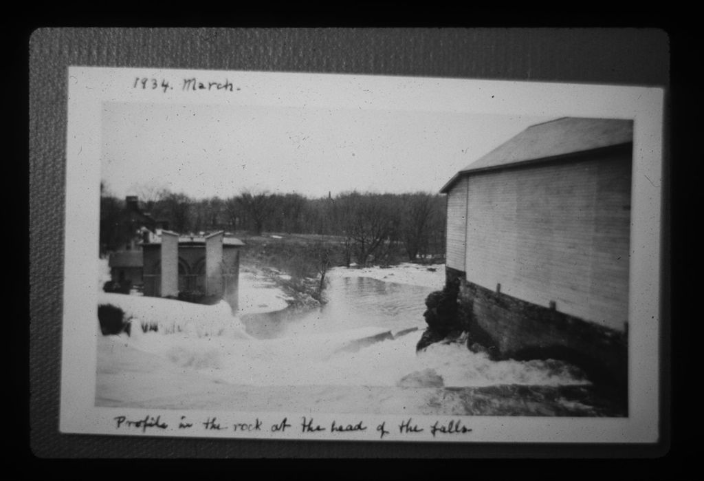 Miniature of Profile in rock at head of Falls