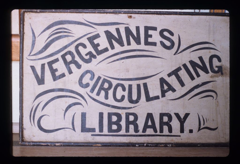 Miniature of Sign for Vergennes Circulating Library