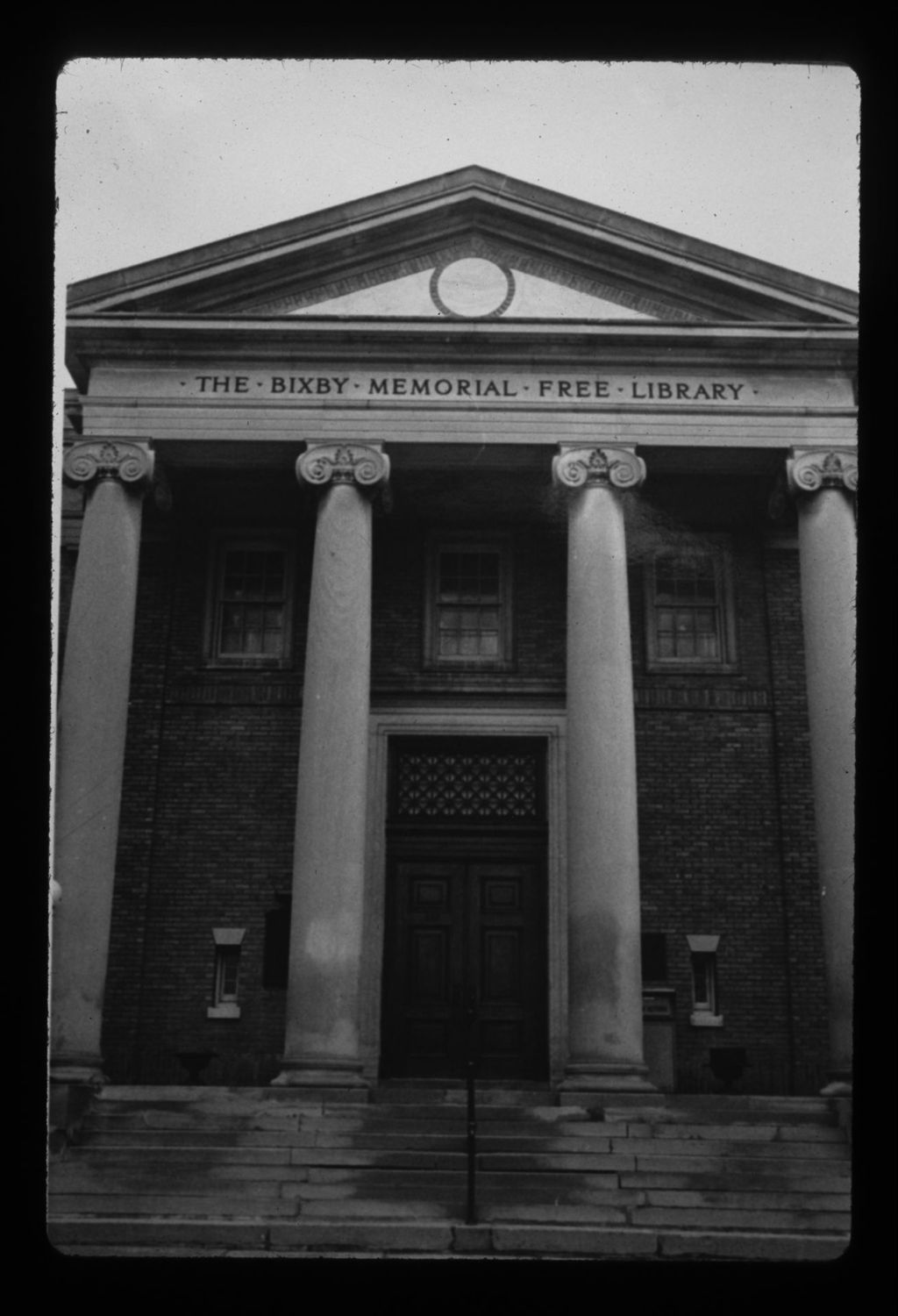 Miniature of Entrance Bixby Library completed 1912