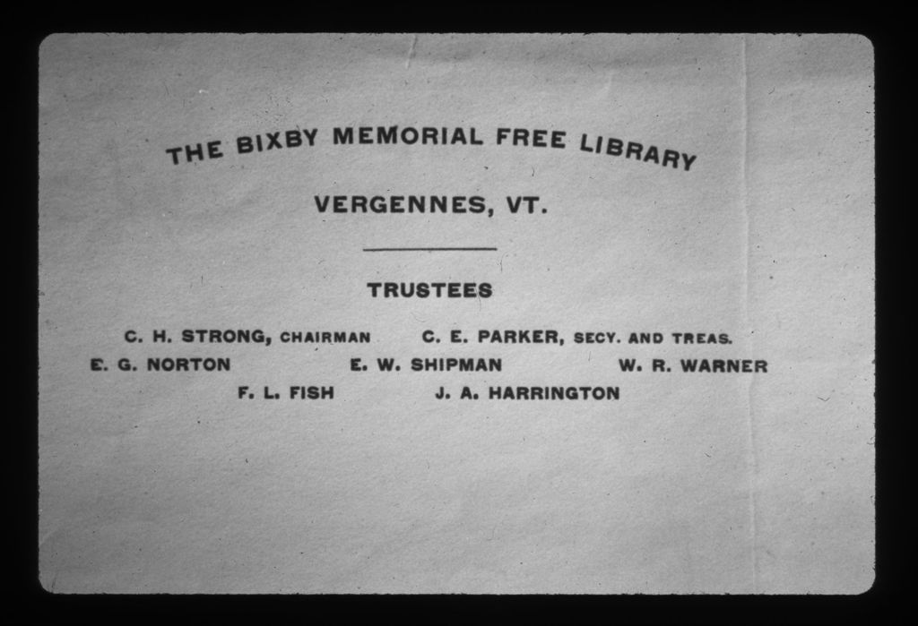 Miniature of Bixby - photo names of Trustees