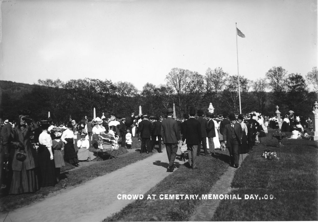 Miniature of Crowd at Cemetery, Memorial Day,.09.