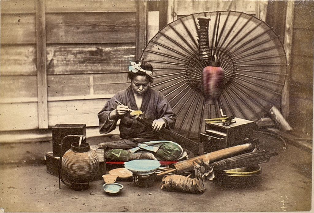 Miniature of An umbrella street vendor