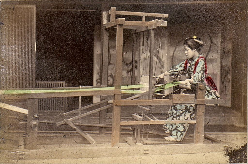 Miniature of Woman working at a loom
