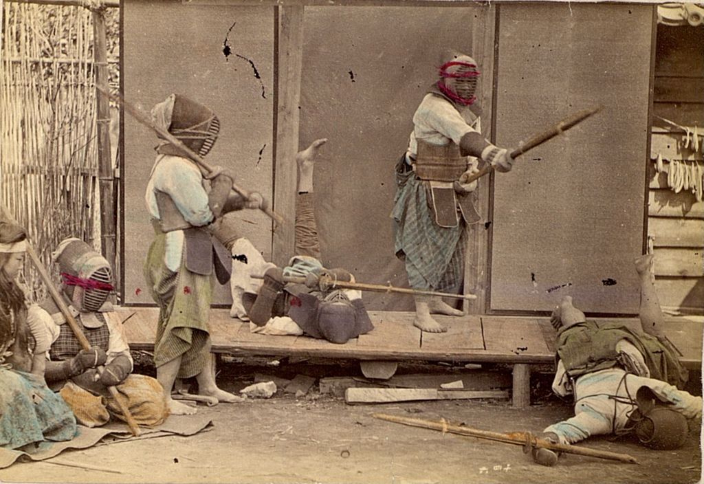 Miniature of Men practicing Kendo