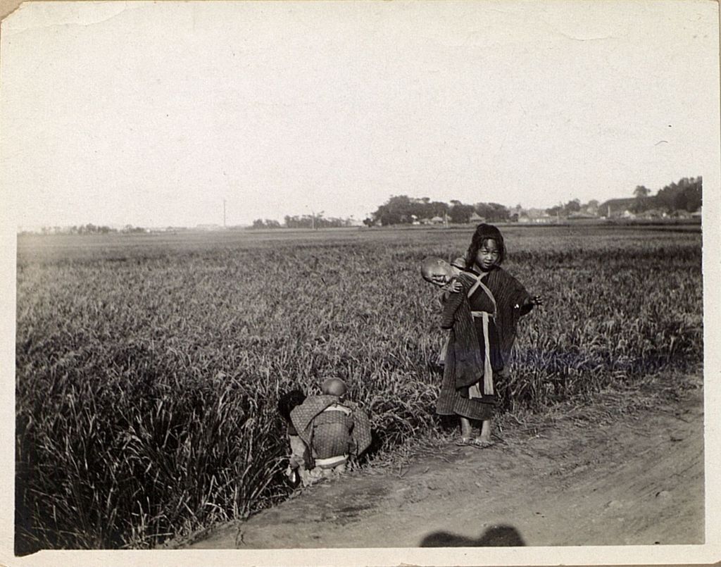 Miniature of Rural children near a field