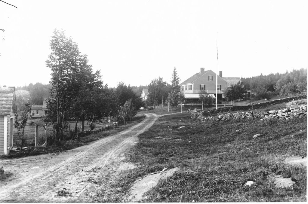 Miniature of Multiple dwellings and stone walls on Ames Hill Road