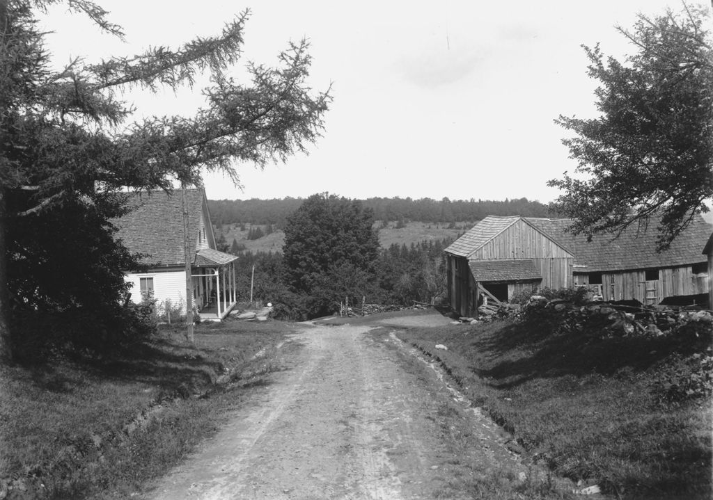 Miniature of Roadscene with a Farmhouse and Barn in Dover