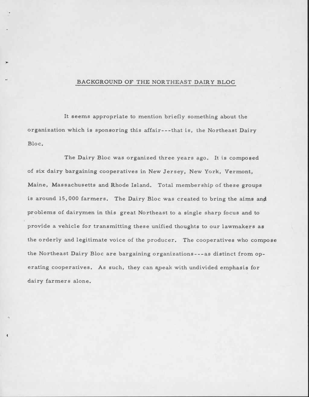 Miniature of Dairy -- Milk Sanitation Bill, Whiting Company, Correspondence, Hearings, 1961