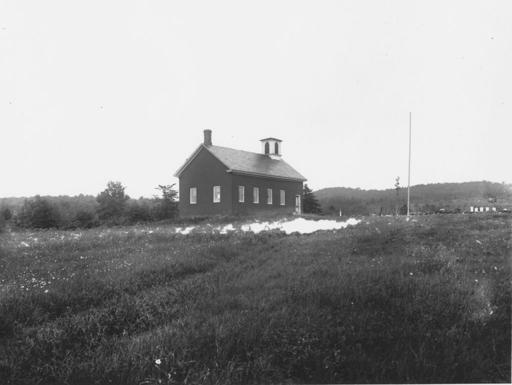 Miniature of Halifax School or Church with Town Cemetary in the Background