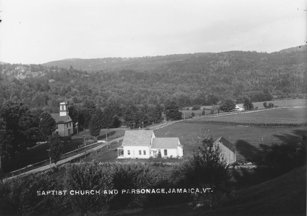 Miniature of Baptist Church and Parsonage, Jamaica, Vt.