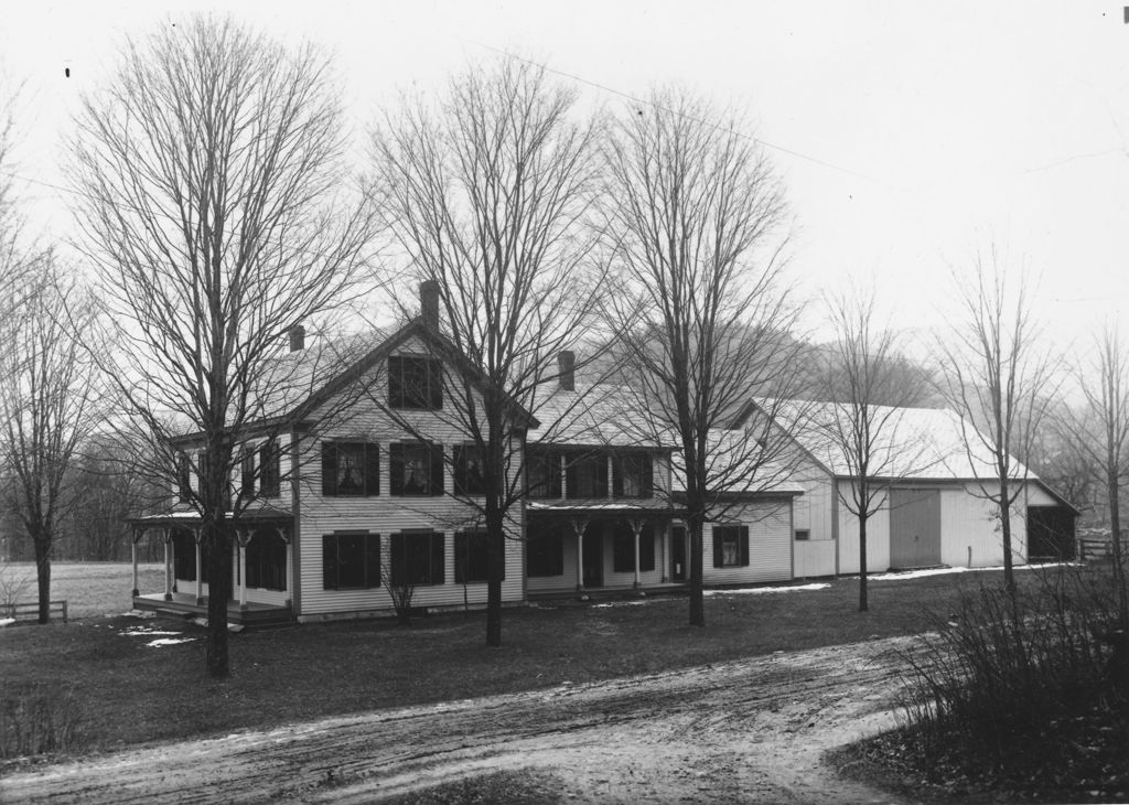 Miniature of House with Attached Barn, Possibly Mr. Well's House, Jamiaca, Vt.