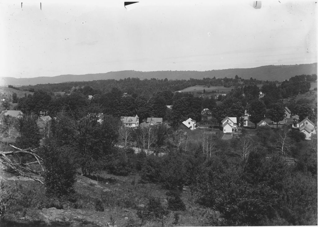 Miniature of Birdseye view of West Street and Tower House, Newfane, Vt.