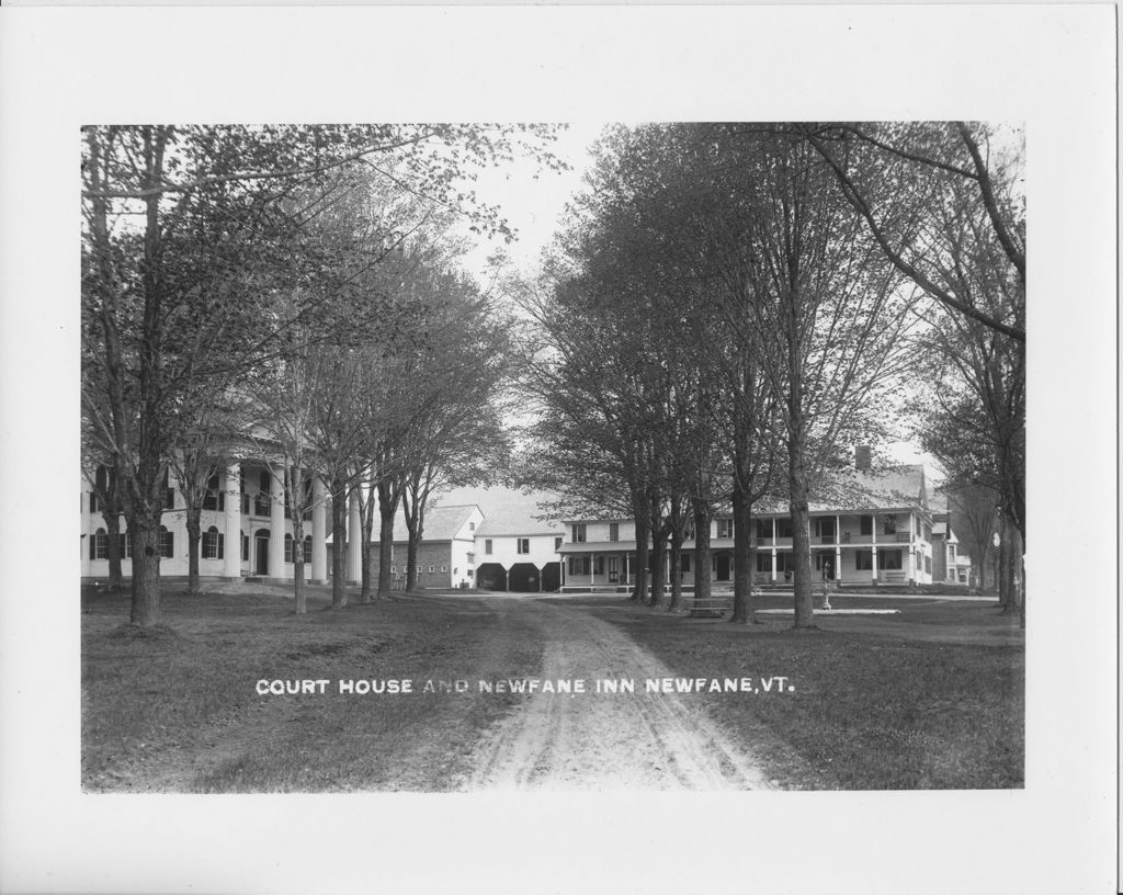 Miniature of Courthouse and Newfane Inn, Newfane, Vt.