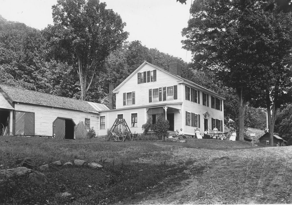 Miniature of House with family outside, Brookline, Vt.